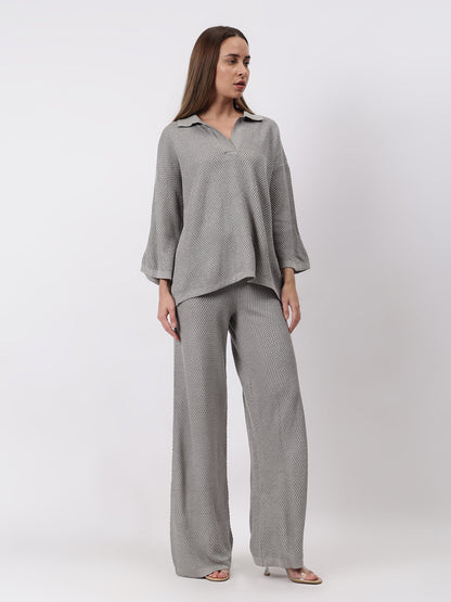 Gaiia Waffle Self Design Co-Ord Set