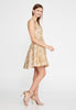 Sleeveless Golden Shimmer Knee Length Dress