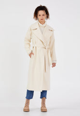 Gaiia Solid Colour Trench Coat With Belt