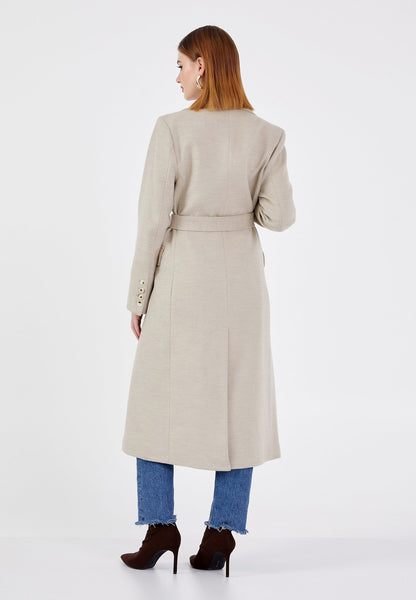 Gaiia Double-Breasted Long Coat