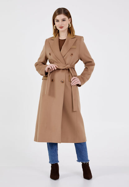 Gaiia Double-Breasted Long Coat