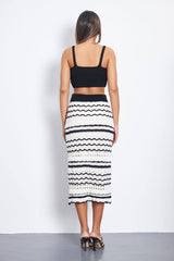 Gaiia Crochet Crop Top And Skirt Set