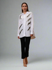 Gaiia Animal Print White Shirt