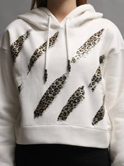 Gaiia Animal Print White Hoodie