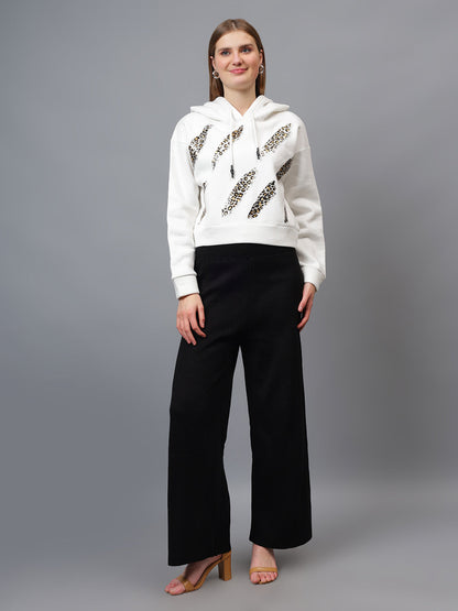 Gaiia Animal Print White Hoodie