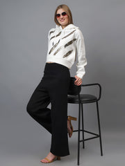 Gaiia Animal Print White Hoodie