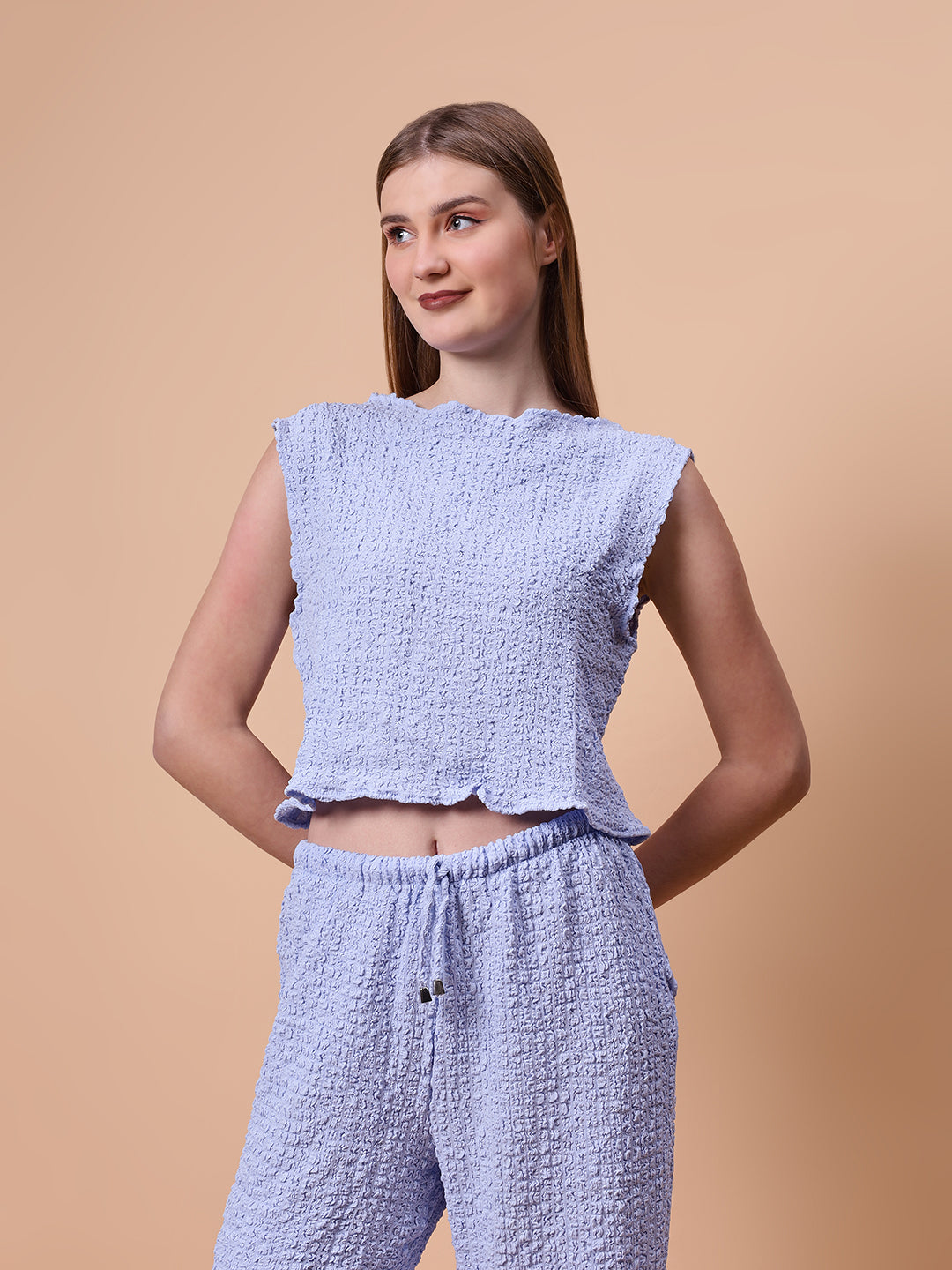 Gaiia Sleeveless Solid Color Co-Ord Set