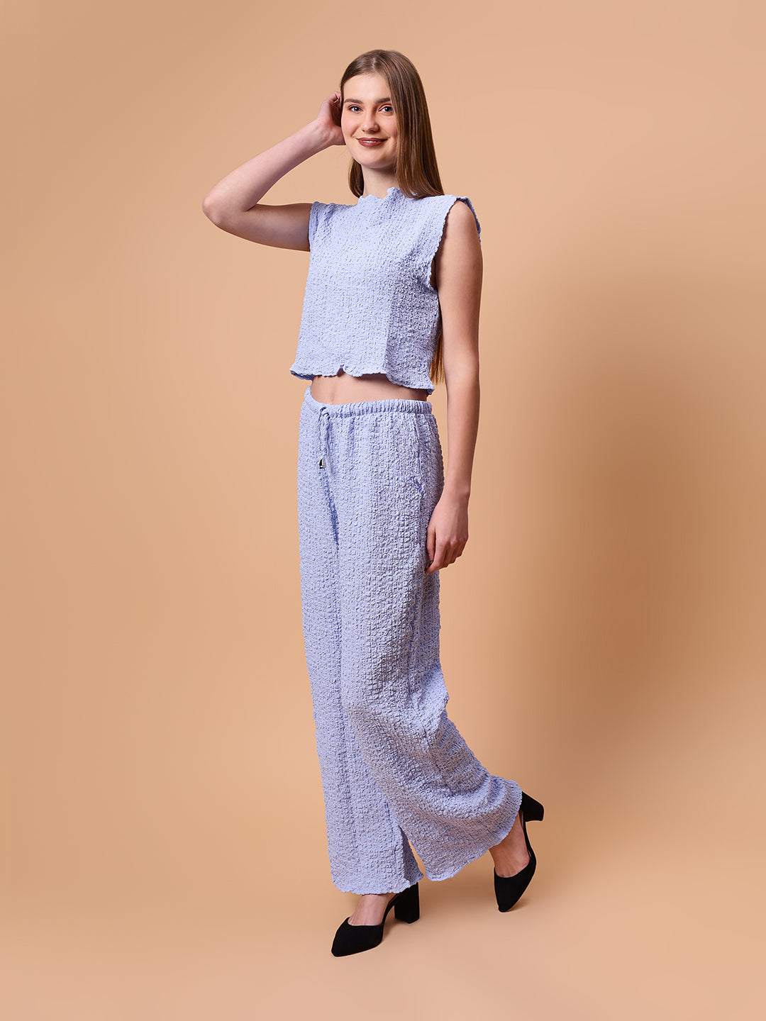 Gaiia Sleeveless Solid Color Co-Ord Set