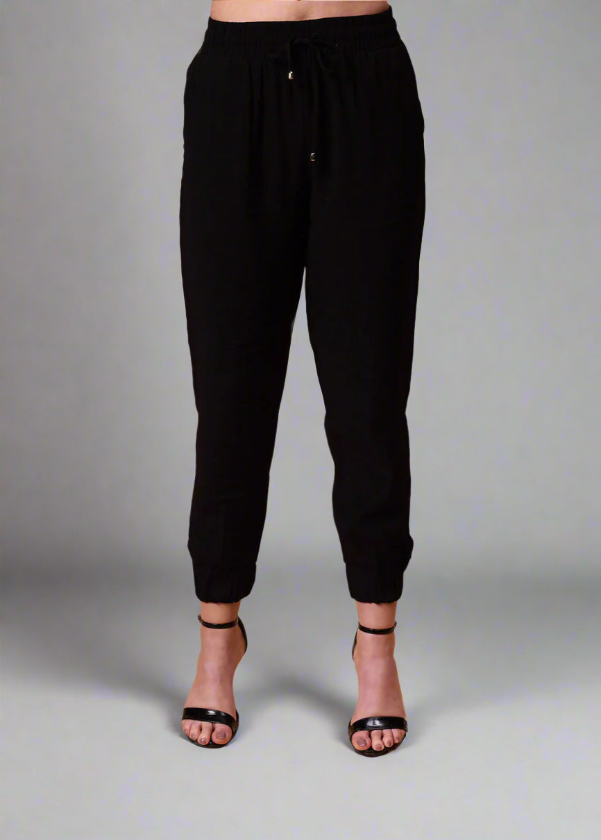 Gaiia Black Solid Color Co-Ord Set - Black