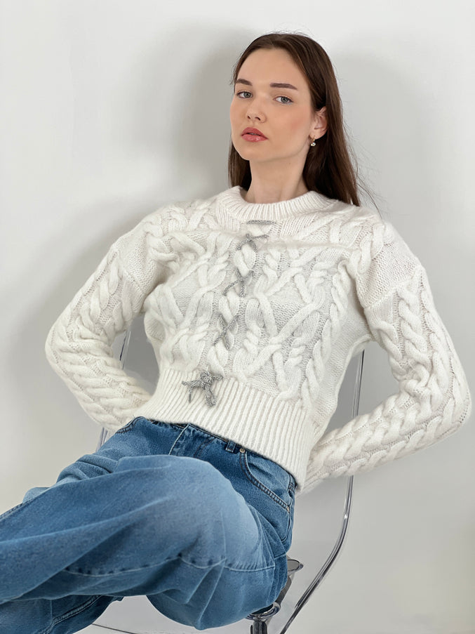 Handmade Embroidered Knitwear Sweater