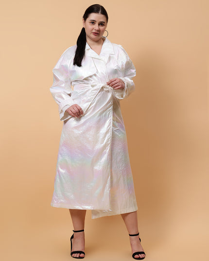 Shimmer Holographic Long Jacket