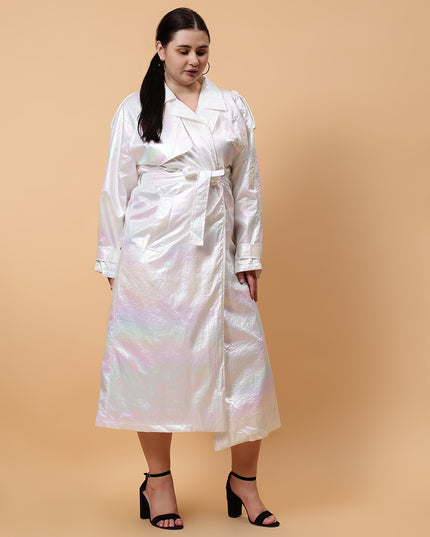 Shimmer Holographic Long Jacket