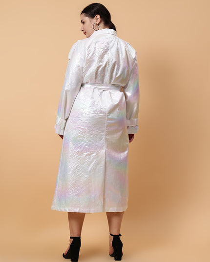 Shimmer Holographic Long Jacket