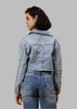 Cropped Sky Blue Denim Jacket