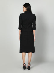 Gaiia Solid Color Tweed Blazer And Skirt Set