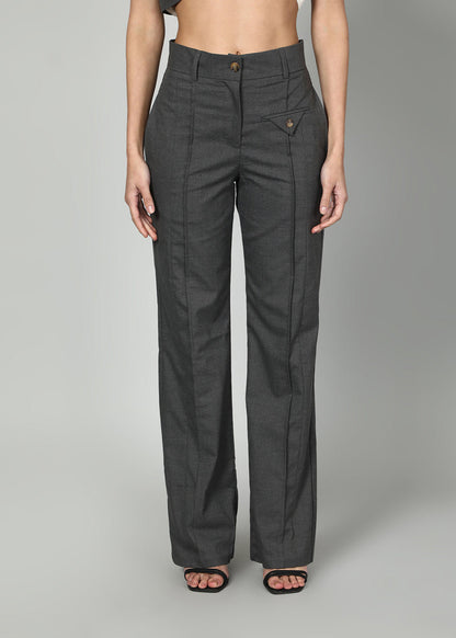 Gaiia Grey Waistcoat And Trousers Set - Grey