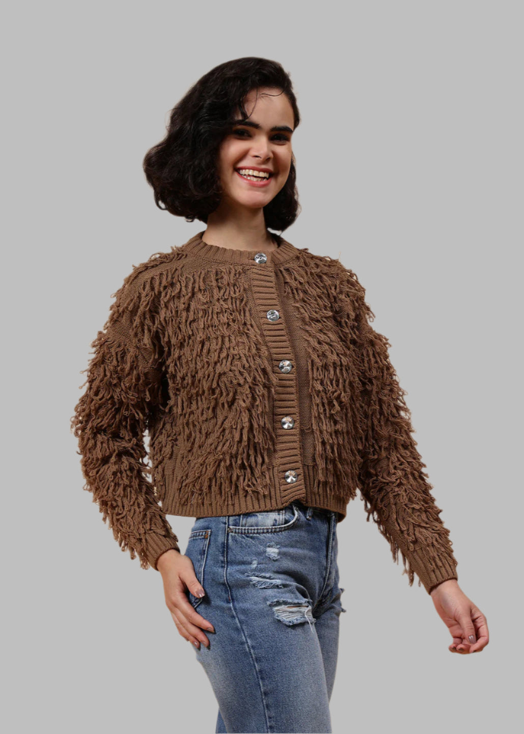 Gaiia Cozy Fur Cardigan
