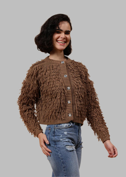 Gaiia Cozy Fur Cardigan