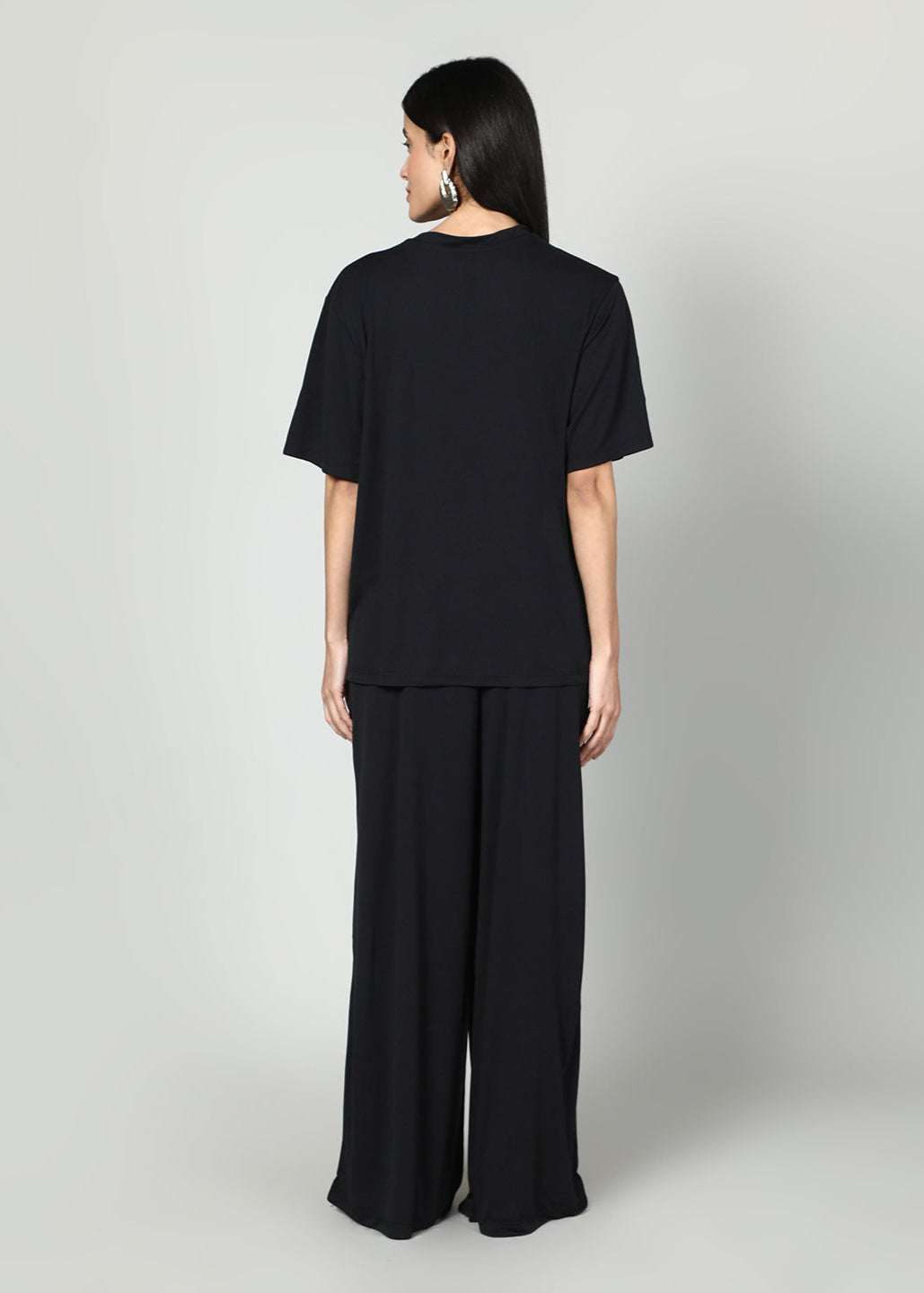 Gaiia Women Black Half Sleeves Co-Ord Set