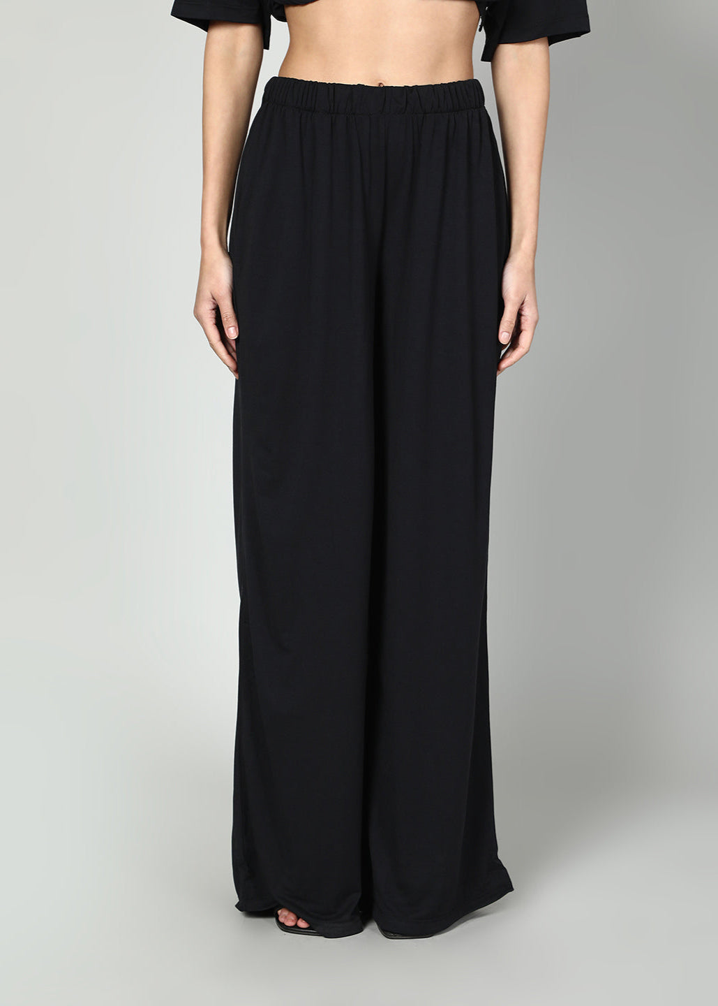 Gaiia Women Black Half Sleeves Co-Ord Set