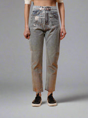 Shimmer Tapered Fit Denim Jeans