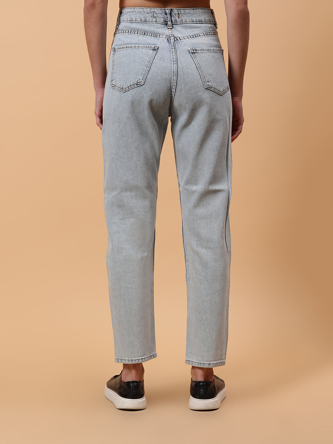 Gaiia Shimmer Tapered Fit Denim Jeans