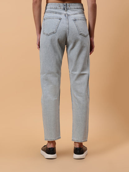 Gaiia Shimmer Tapered Fit Denim Jeans