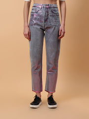 Shimmer Tapered Fit Denim Jeans