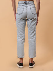 Gaiia Shimmer Tapered Fit Denim Jeans