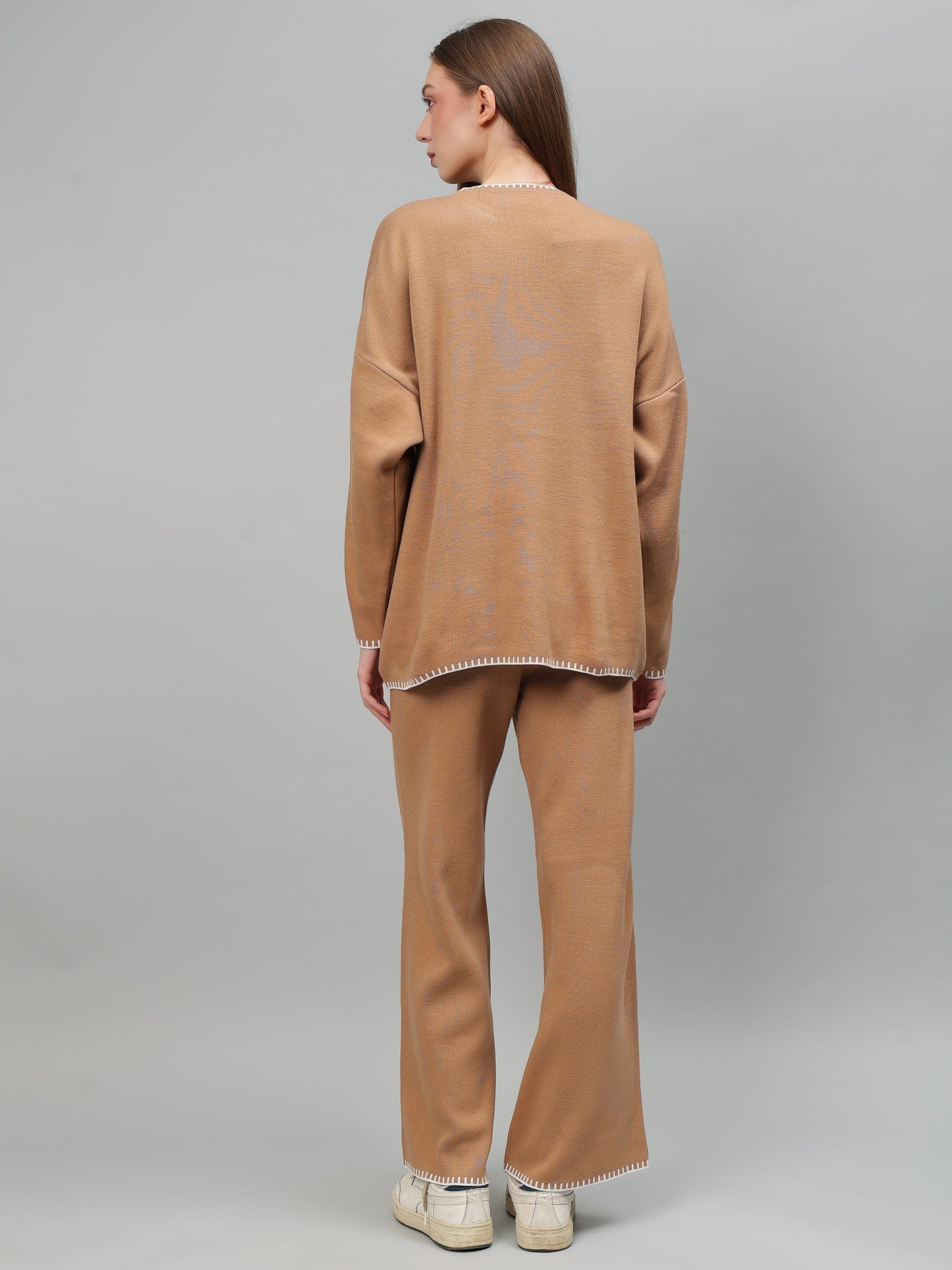 Gaiia New Round Neck Pocket Pattern Co-Ord Set