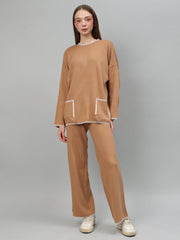 Gaiia New Round Neck Pocket Pattern Co-Ord Set