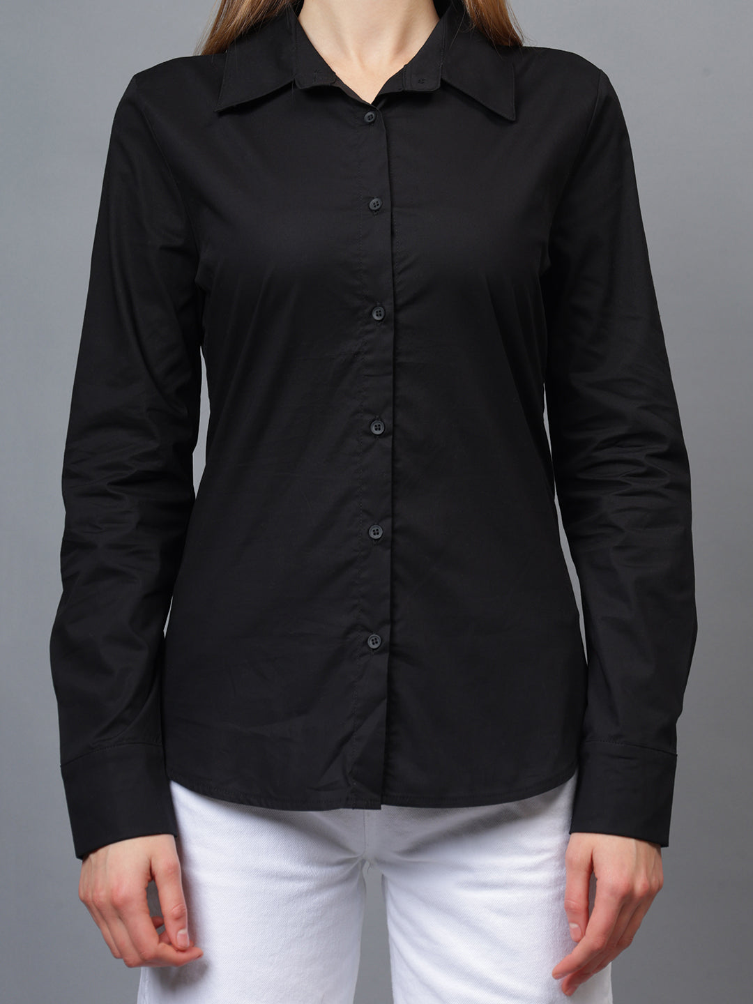 Gaiia Solid Colour Basic Full Sleeves Shirt