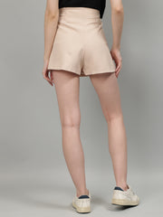 Solid Colour Skorts With Embellished Pockets