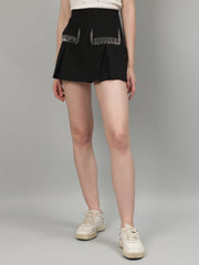 Gaiia Solid Colour Skorts With Embellished Pockets