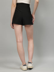 Solid Colour Skorts With Embellished Pockets