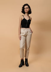 Gaiia Solid Colour Bustier With Zipper