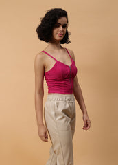 Gaiia Solid Colour Bustier With Zipper