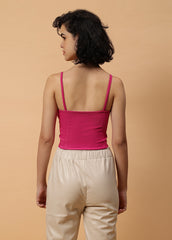 Solid Colour Bustier With Zipper
