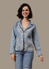 Embroided Denim Blazer