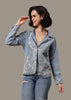 Embroided Denim Blazer