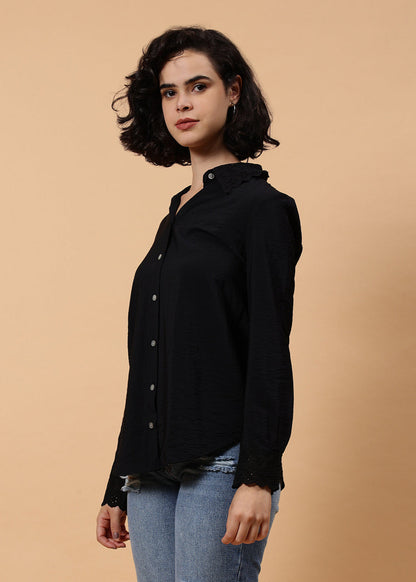 Gaiia Women Long Sleeve Solid Color Shirt