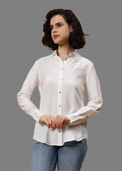 Gaiia Women Long Sleeve Solid Color Shirt