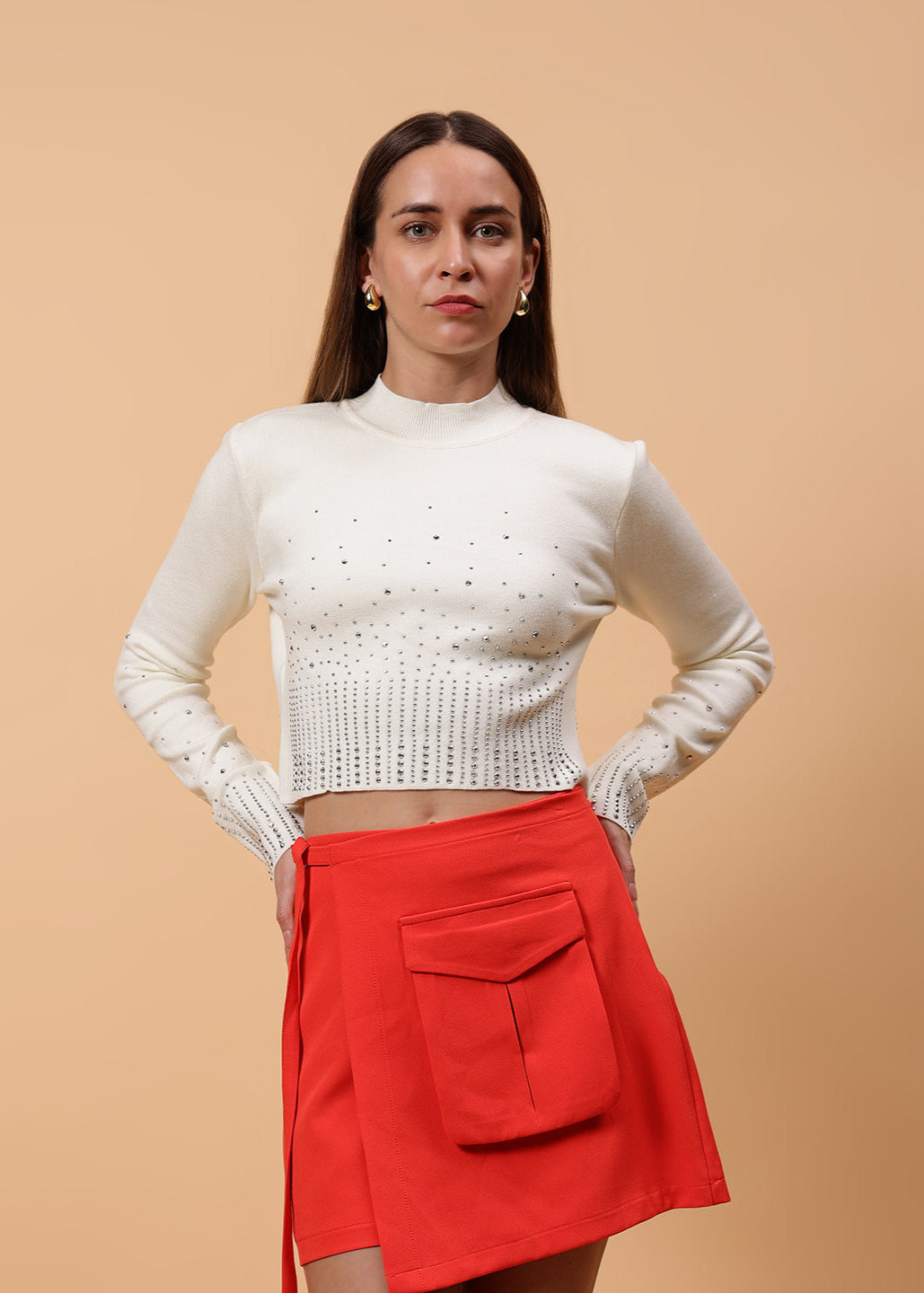 Gaiia Solid Colour Skorts With Single Pocket