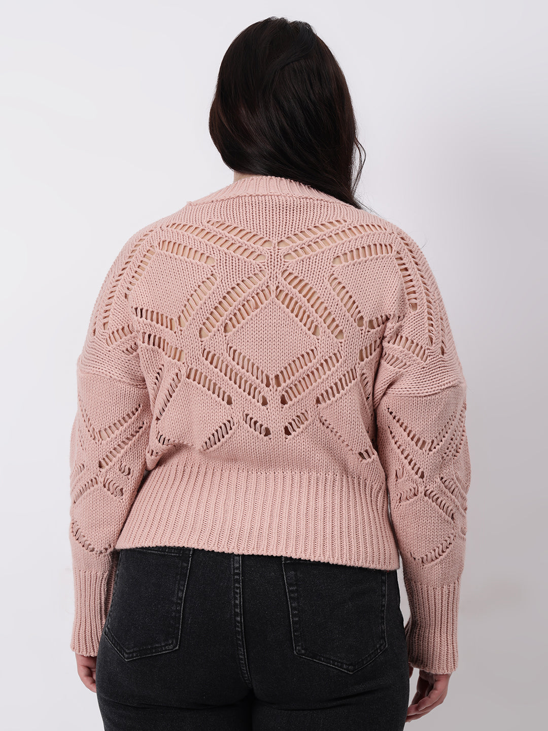 Gaiia Self Design Round Neck Pullover