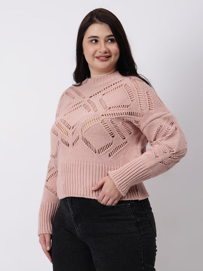 Gaiia Self Design Round Neck Pullover