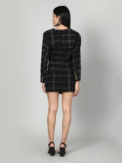 Gaiia Tweed Jacket And Skirt Set