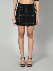 Gaiia Tweed Jacket And Skirt Set