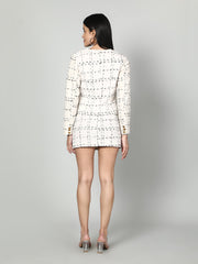 Gaiia Tweed Jacket And Skirt Set