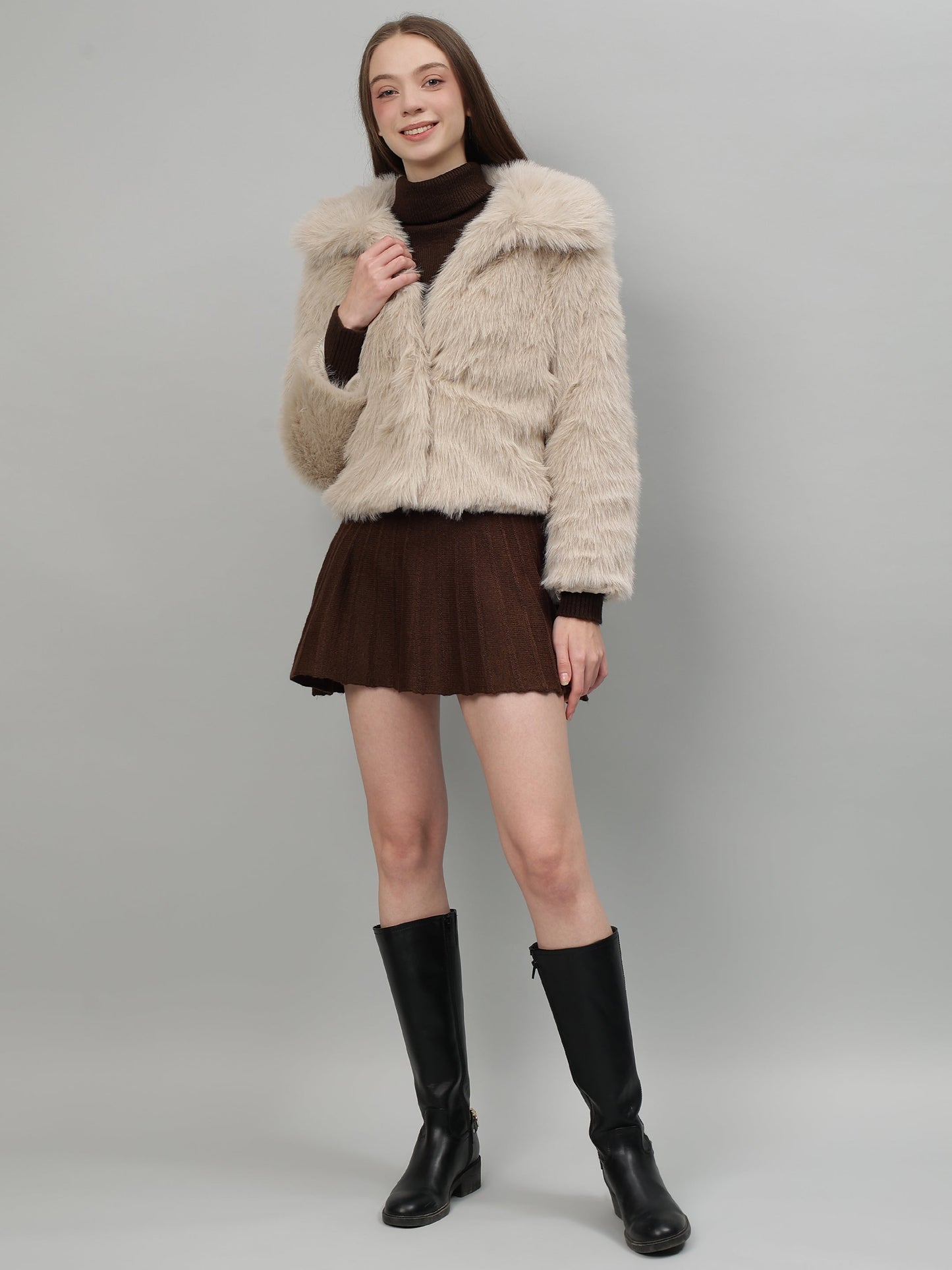 Gaiia Cosy Fur Cropped Jacket