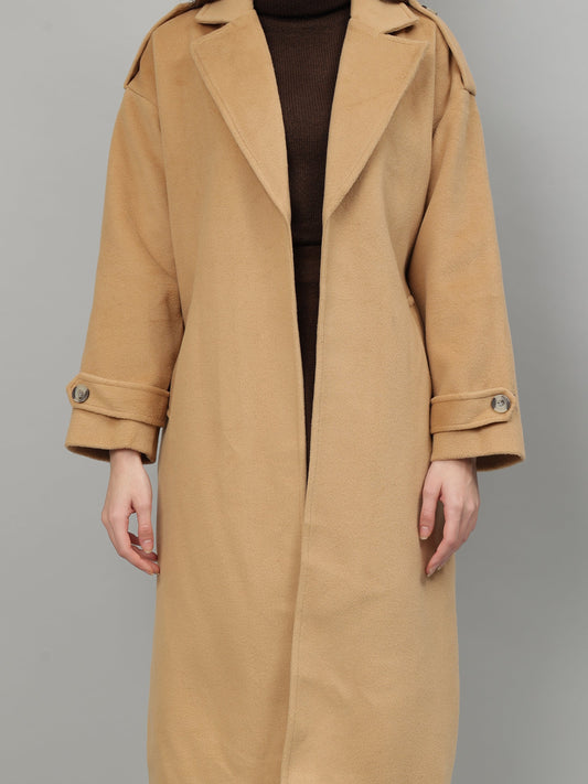 Gaiia Solid Colour Single Breasted Coat